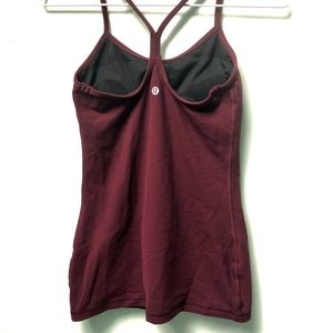 lululemon athletica Tops - Lululemon Power Y Tank Luon® in Maroon, Size 4 lululemon athletica Tops - Lululemon Power Y Tank Luon® in Maroon, Size 4